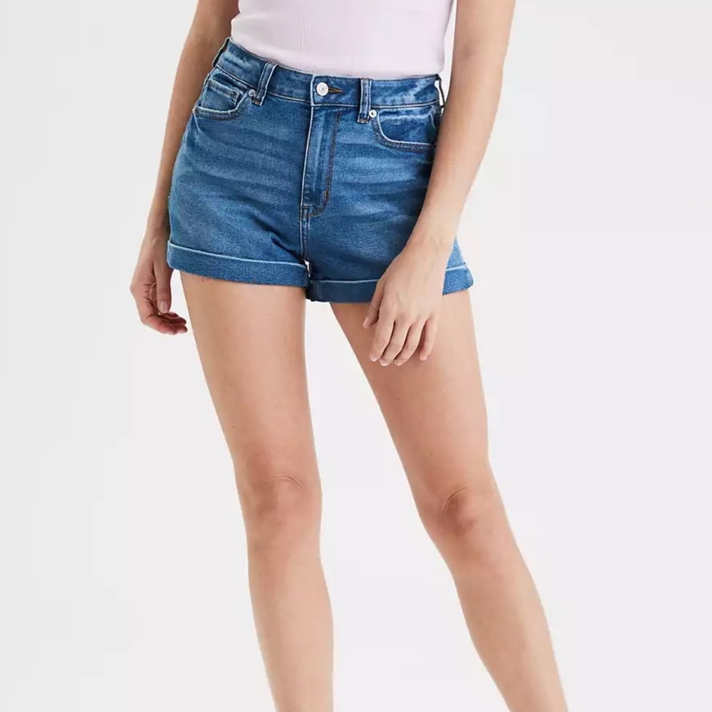AEO Stretch Denim Mom Shorts